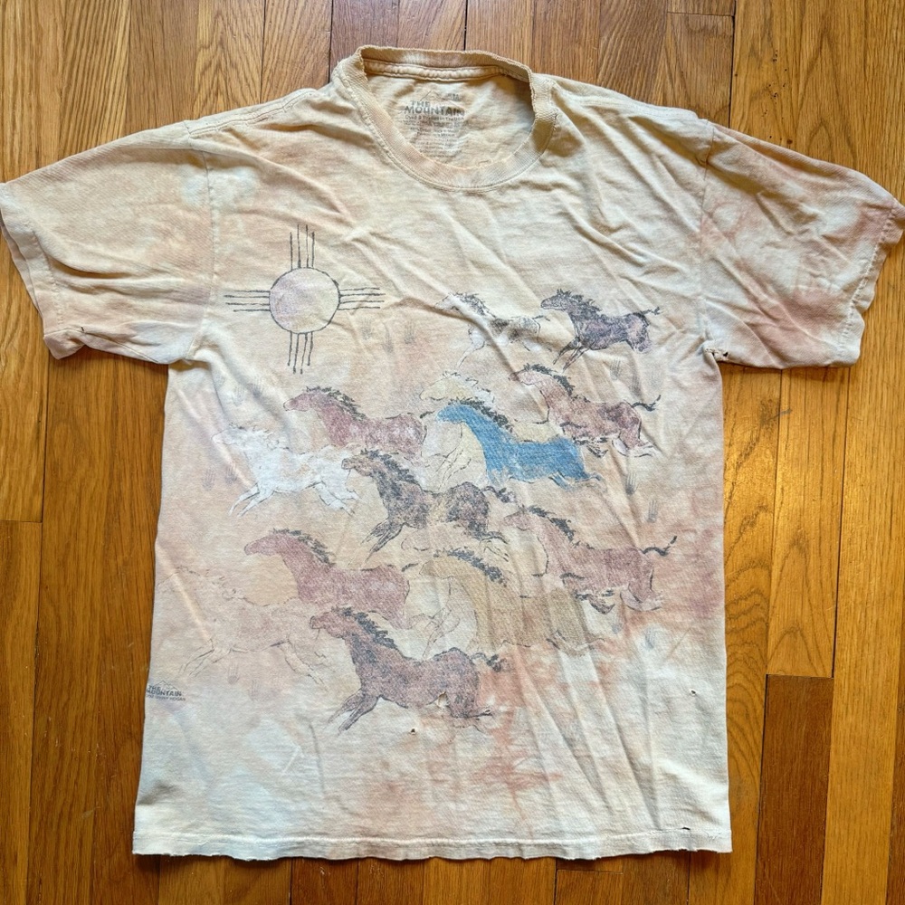 The Mountain Horses And Sun Classic Cotton T-Shirt